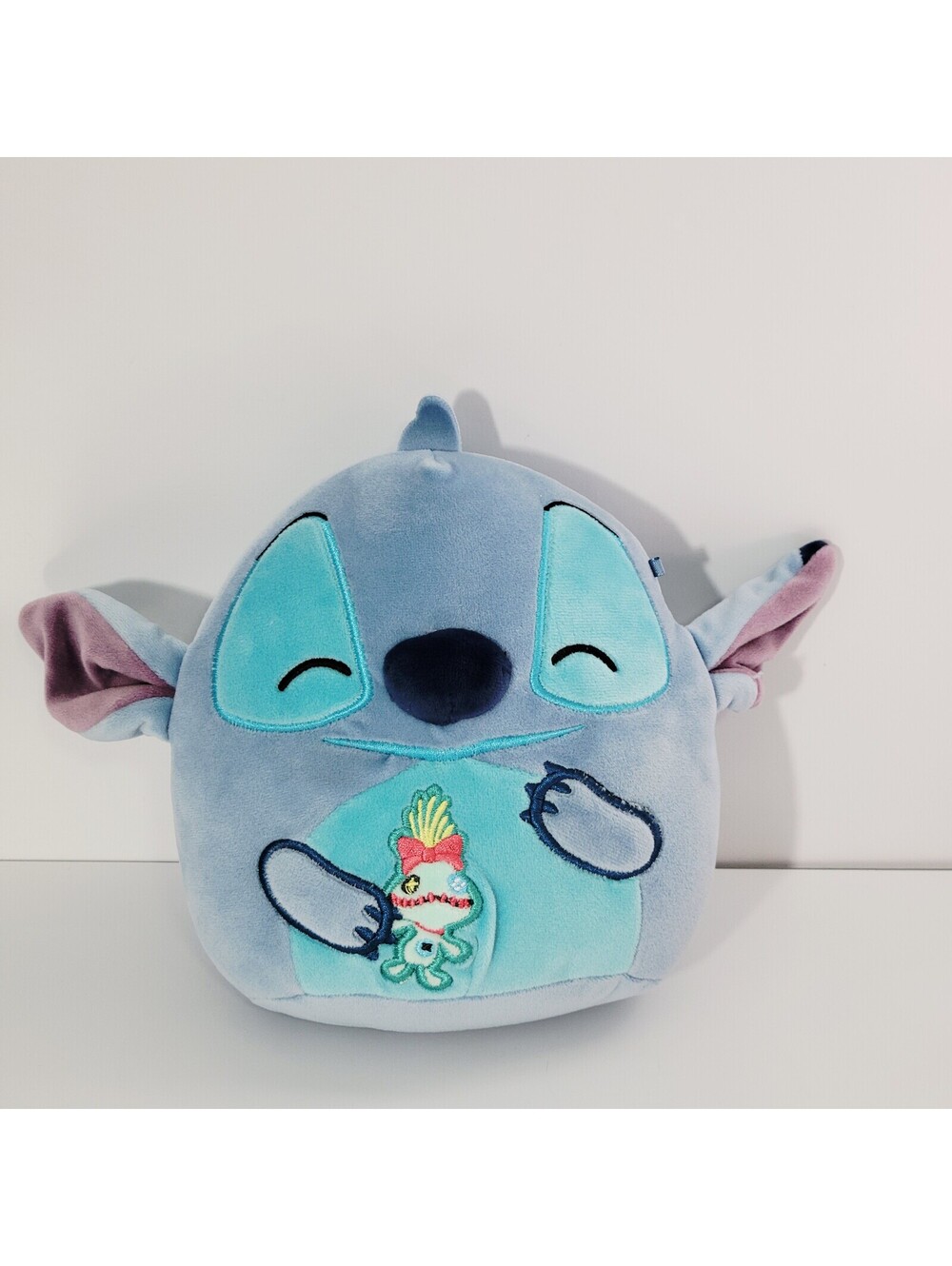 Squishmallow Disney Stitch Plush Toy with Embroidered Scrump Sleepy